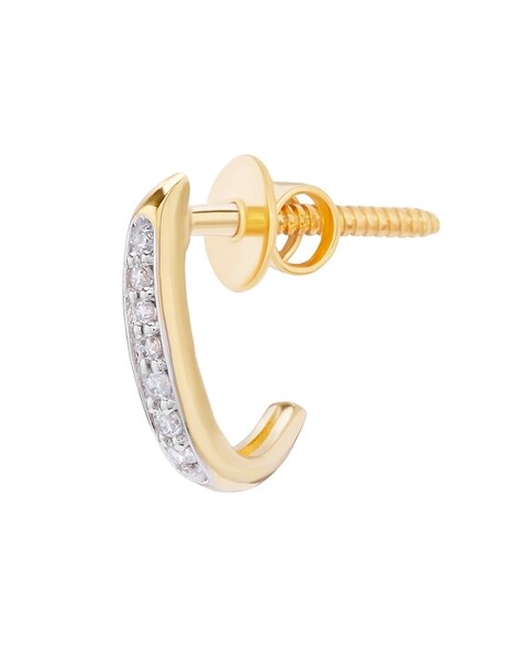 Yellow 18K Gold Feather Dangle Earrings | Dangly Gold Earrings | Cadar –  CADAR
