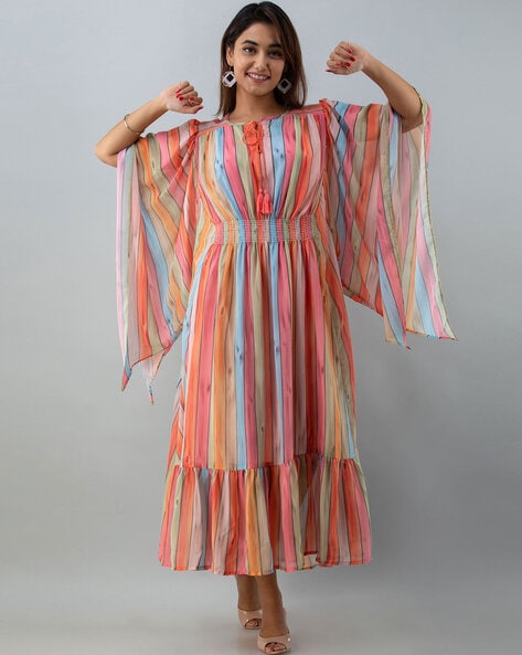 kaftan sleeve dress