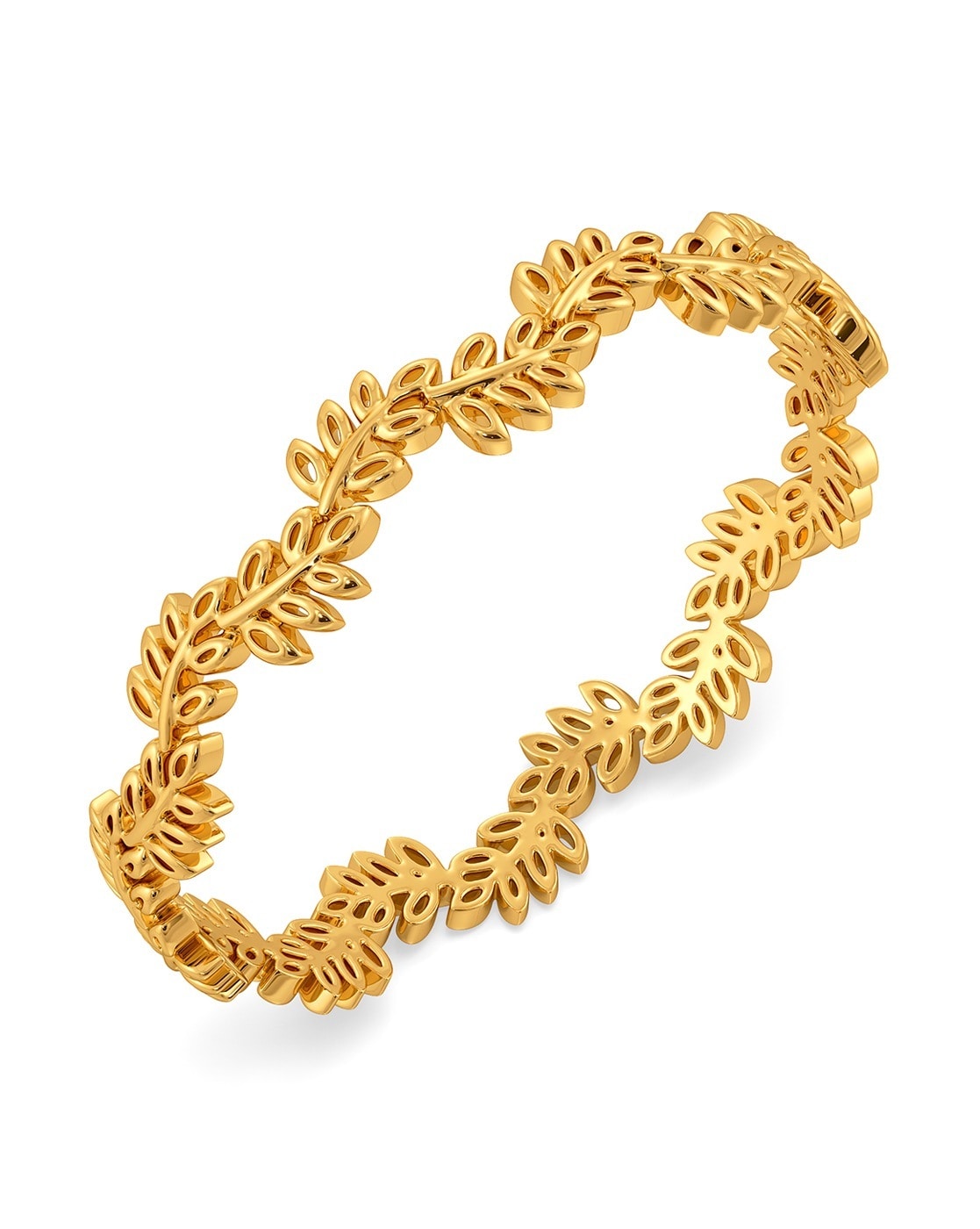 Leaf design 2025 gold bangles