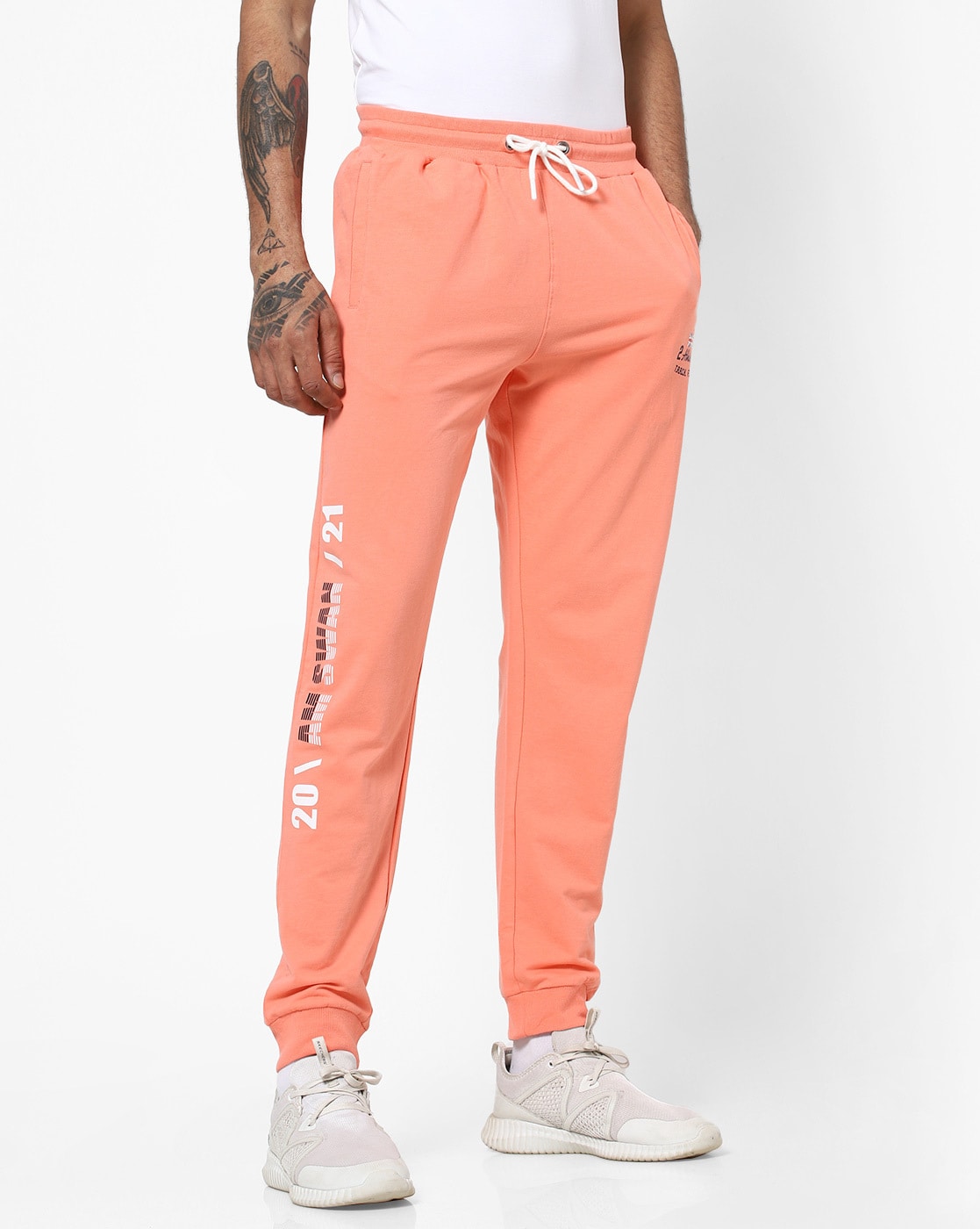 Panelled Slim Fit Cotton Joggers