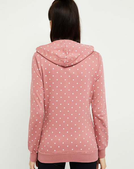 Polka dot hoodie discount women's