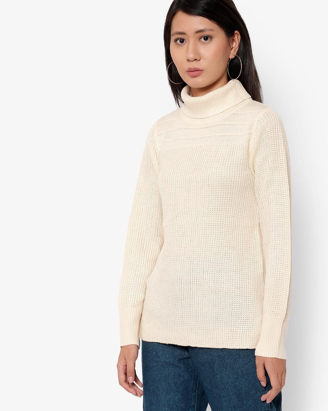 cream roll neck sweater