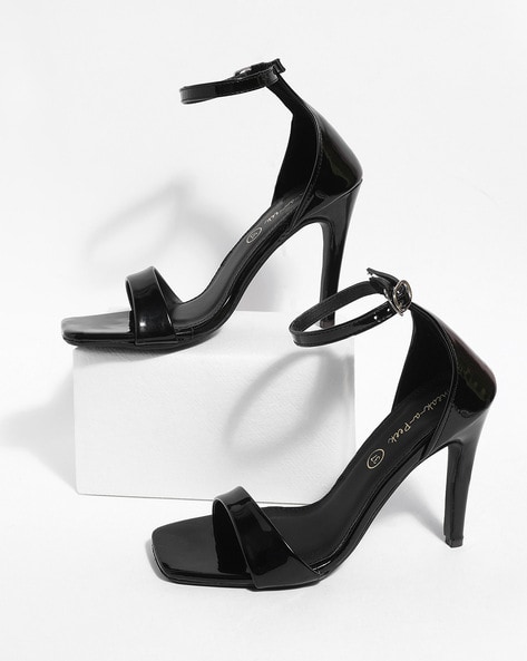 Amazon.com | Women's Ankle Strap Block High Heel Sandals Luis-1 Black 7 |  Shoes
