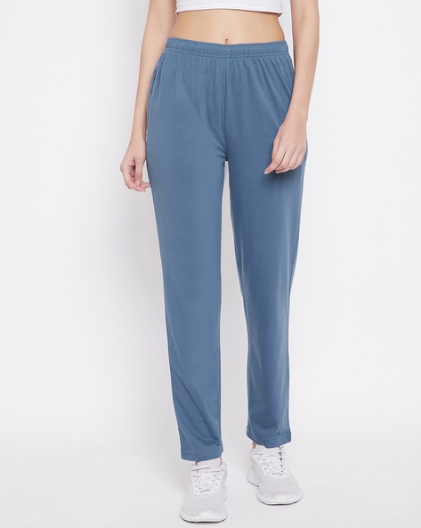 Women Straight Track Pants with Elasticated Waist