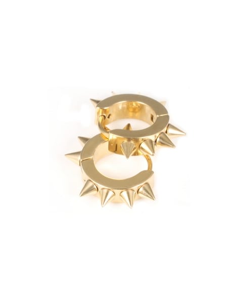 Onyx mini gold spike earrings – Andrea Blais