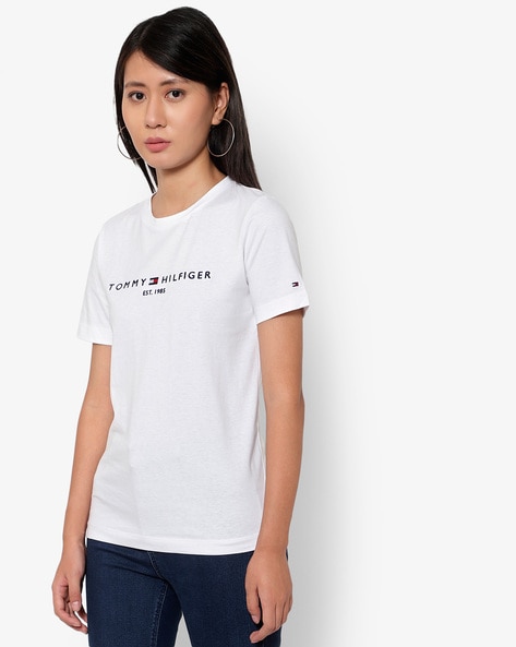 tommy hilfiger womens white t shirt