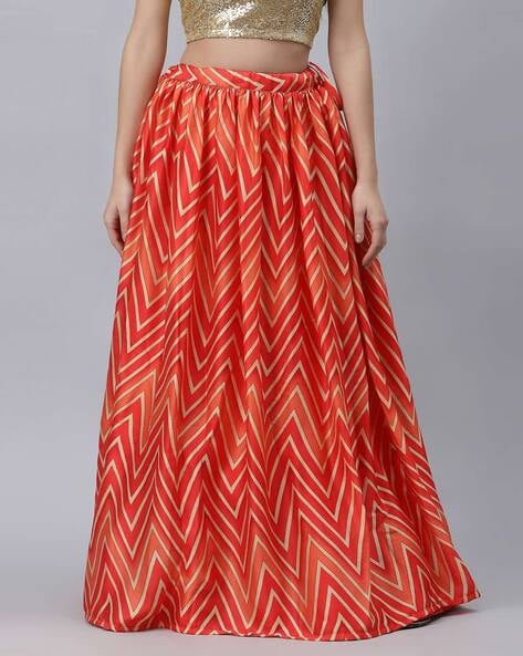 High waisted outlet chevron maxi skirt