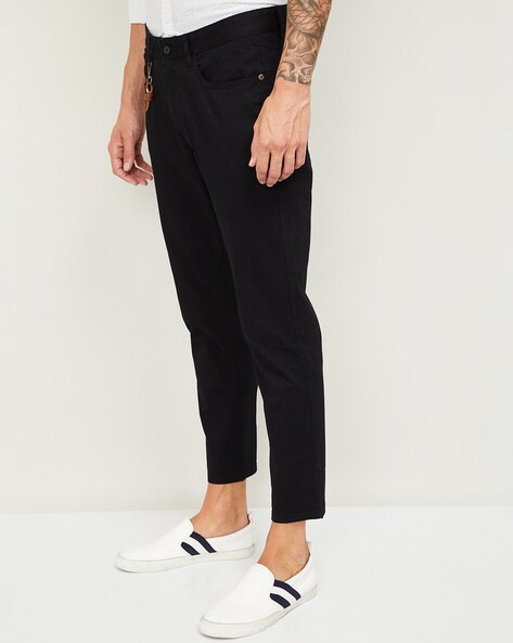 Buy Black Trousers & Pants for Men by CODE BY LIFESTYLE Online