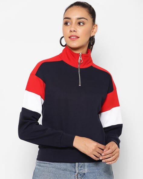 colour block sweatshirt womens