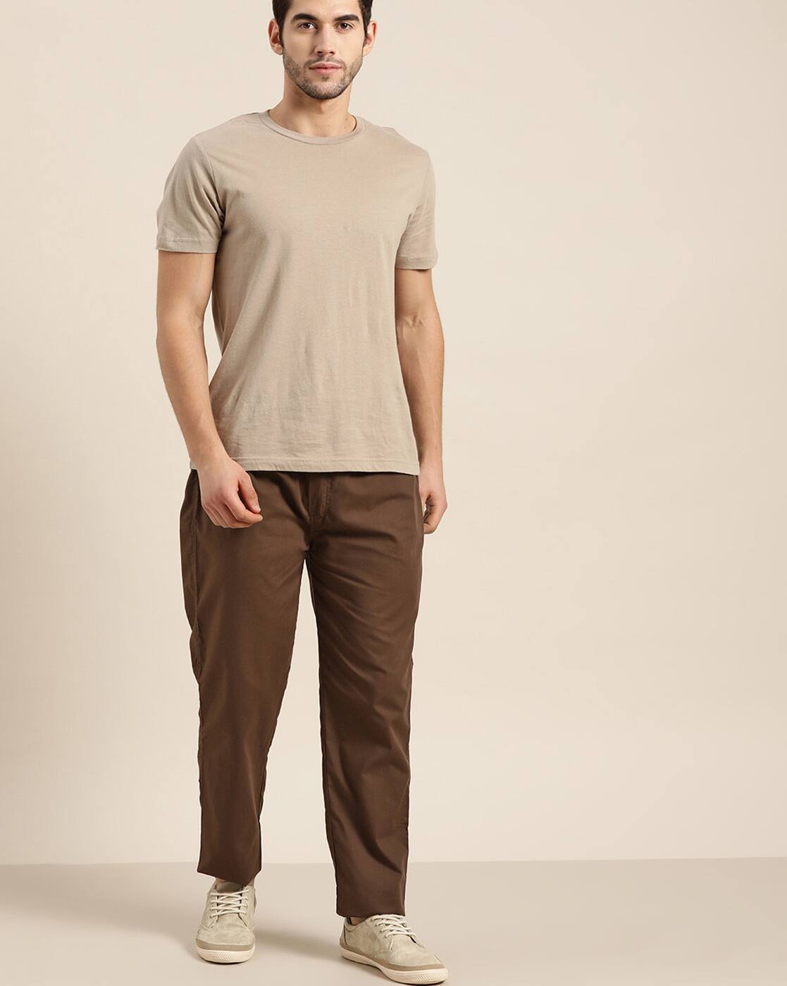 Buy Brown Track Pants for Men by SOJANYA Online | Ajio.com