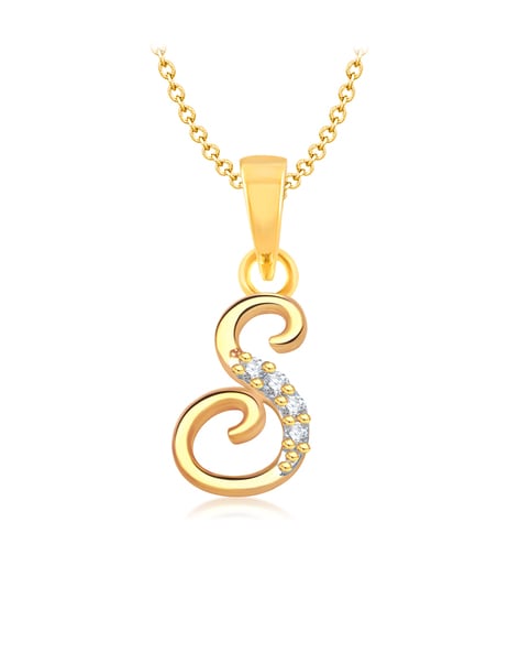 Kendra Scott Crystal Letter S Necklace Gold - Rhinestone Angel