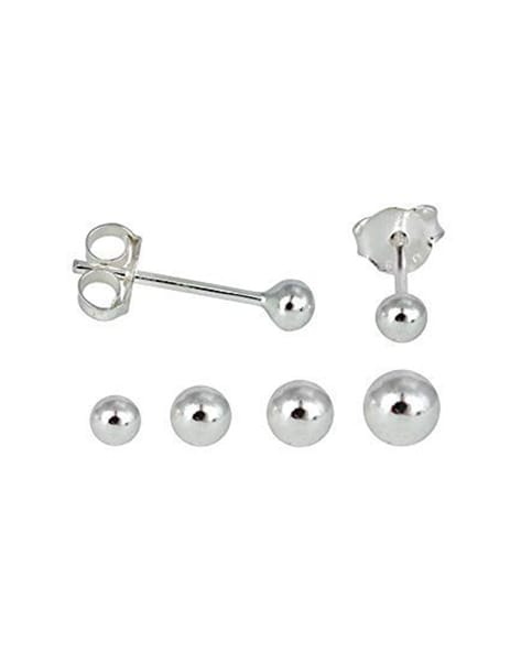 Primal Steel Stainless Steel 3 Ball Post Earrings - Walmart.com