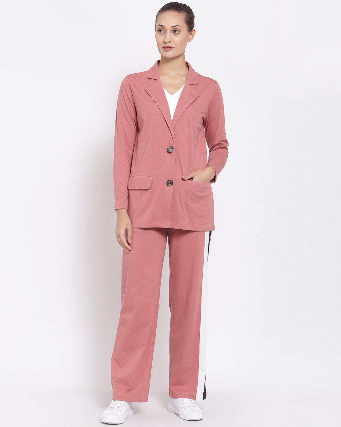 womens pink 2 piece suit