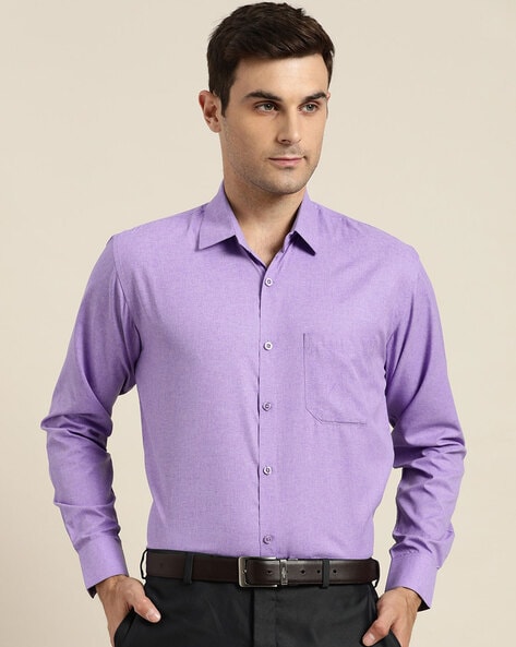 Solid purple shirt new arrivals