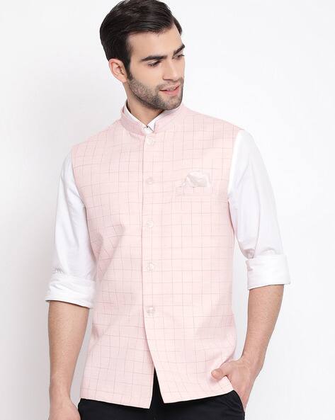 checked nehru jacket