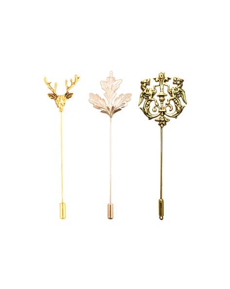 MAHI Pack of 3 Lapel Pin Brooches CO1104985M