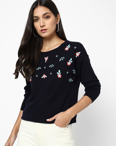 Buy Navy Sweaters Cardigans for Women by DNMX Online - Technical View