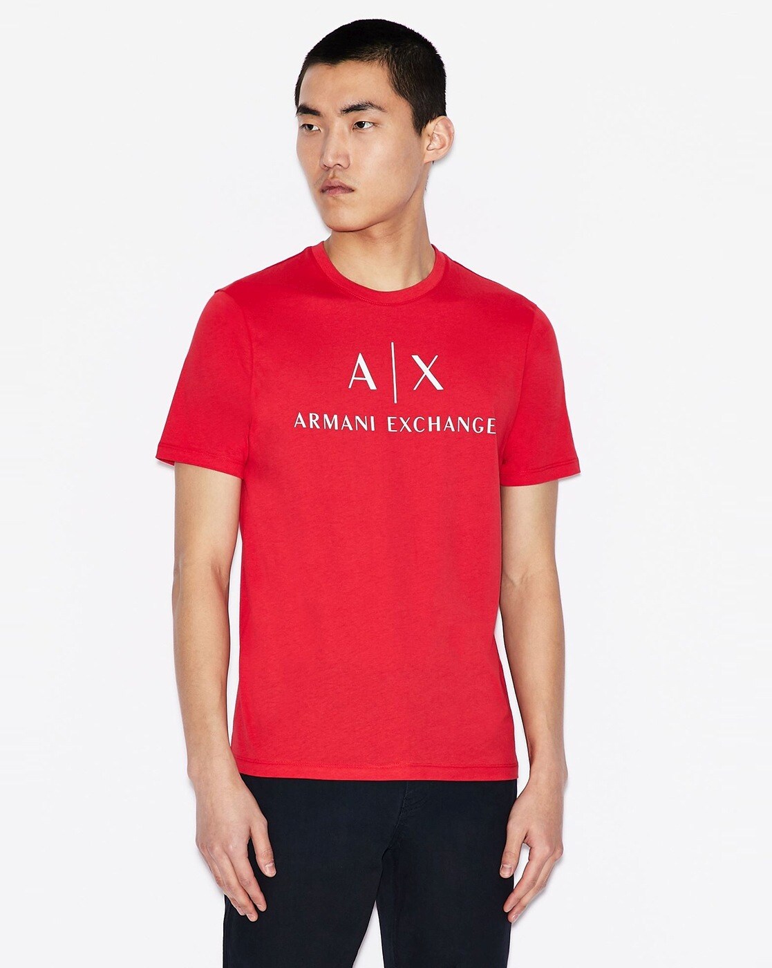 armani exchange red shirt