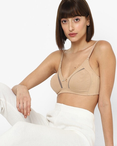 Buy Amante Non-Padded Non-Wired Full Coverage T-Shirt Bra - Nude Online