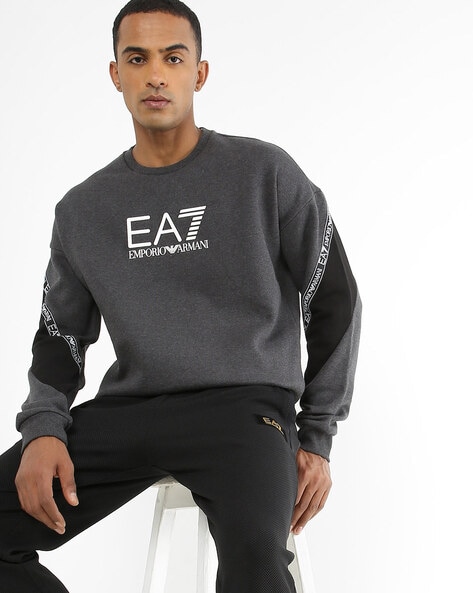 Ea7 tape hotsell crew sweatshirt