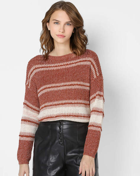 Onlina Striped Textured Pullover