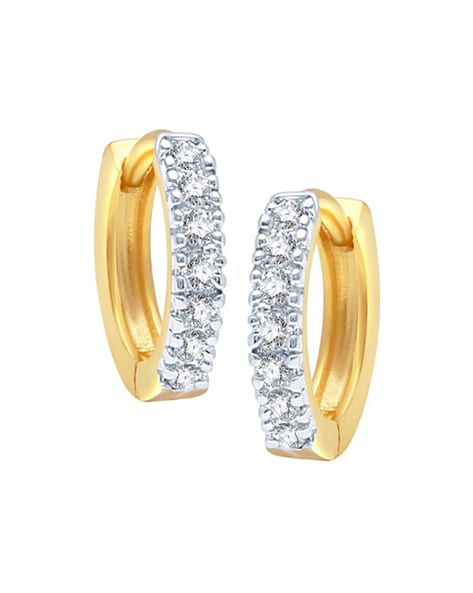 1 CT. T.W. Diamond Five Stone Hoop Earrings in 10K White Gold | Zales Outlet
