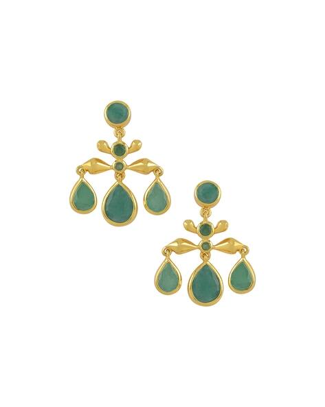 Amrapali Jewels Tribe By Amrapali Earrings Buy Gold-Toned Green