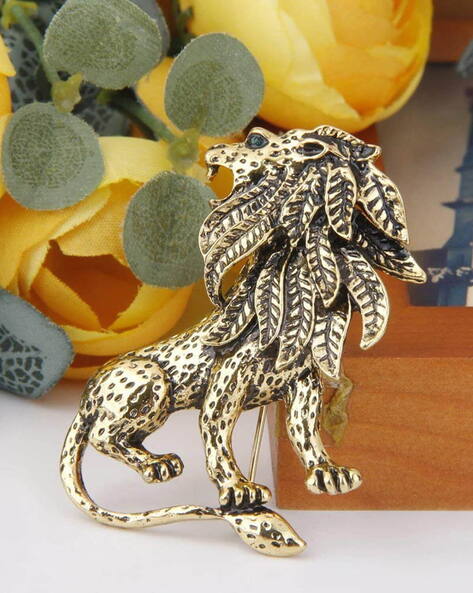 Lion brooch on sale