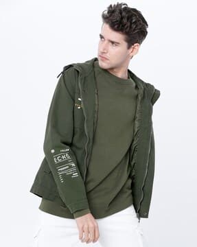 Buy Olive Green Jackets u0026 Coats for Men by ECKO Online | Ajio.com