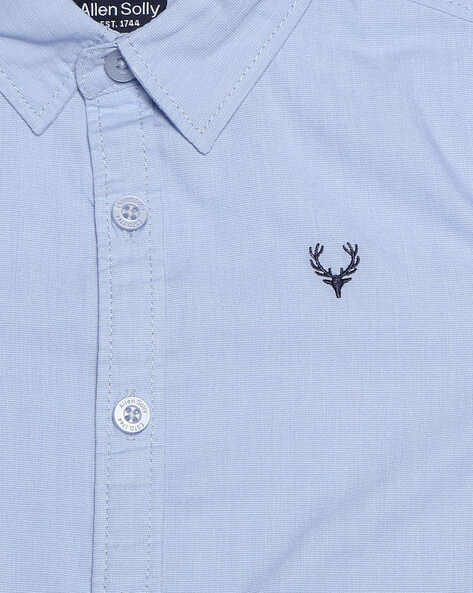 Boys 100% Cotton Silver Blue Paisley Shirt - 8057A - Brigalow