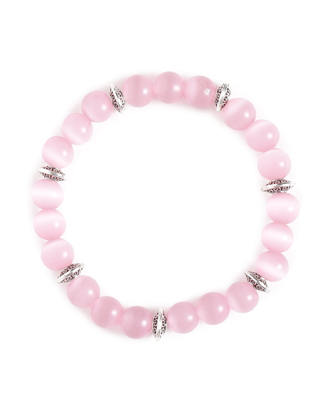 Pink Rose Beaded Bracelet