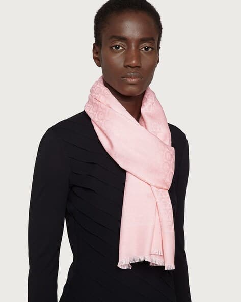 Buy Ferragamo Gancini Silk Stole Pink Color Women AJIO LUXE