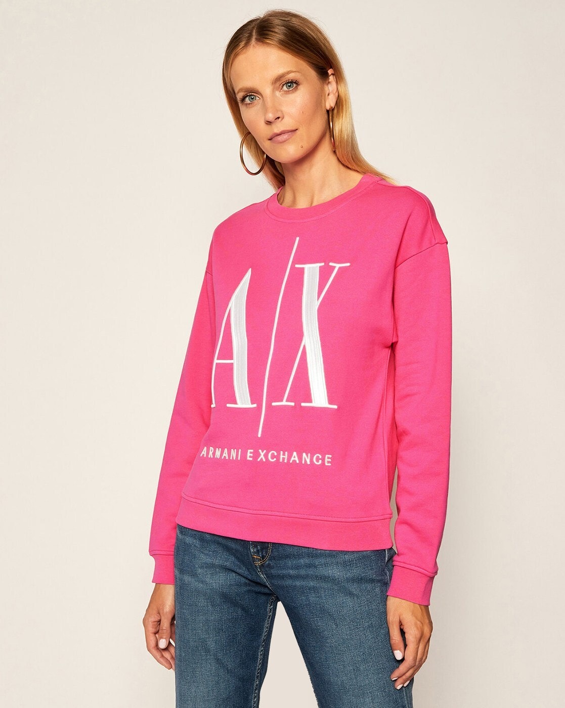 Buy Pink Sweatshirt Hoodies for Women by ARMANI EXCHANGE Online