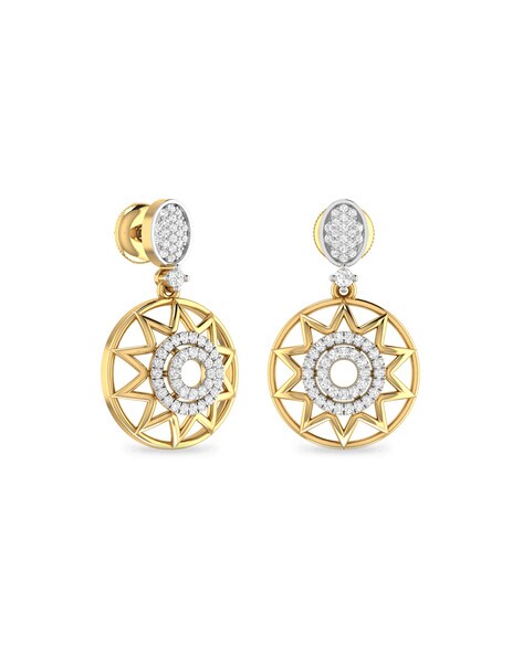 Clair D Lune Earrings Silver-Finish Metal with White Crystals | DIOR US