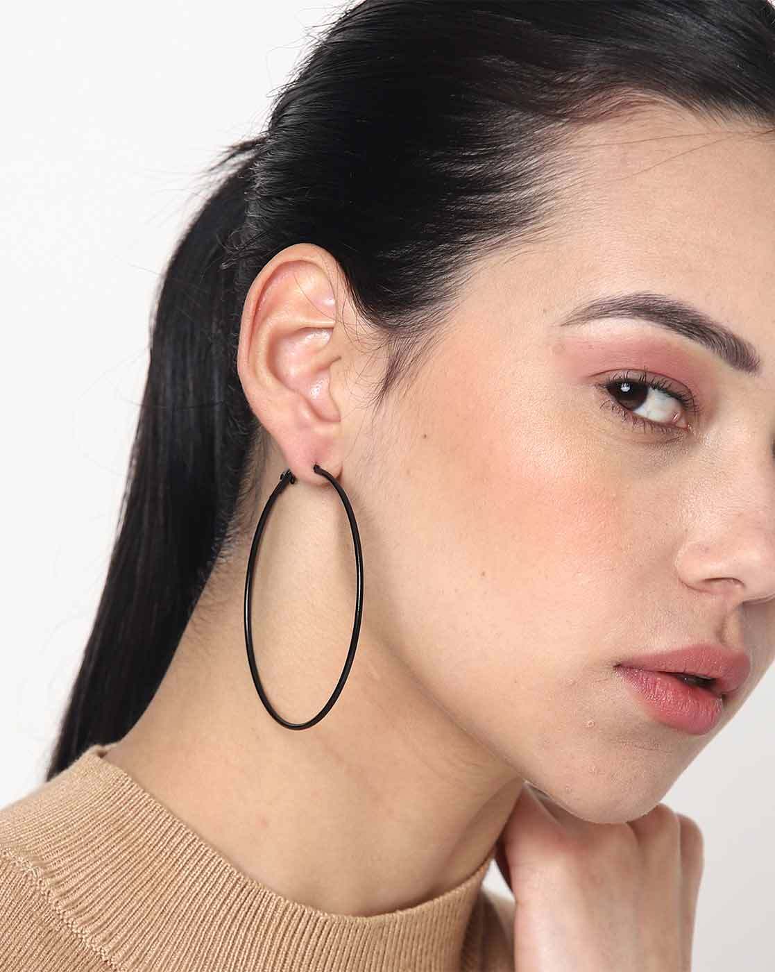 Stainless Steel Black IP Hoop Earrings – Matador Diamond, LLC