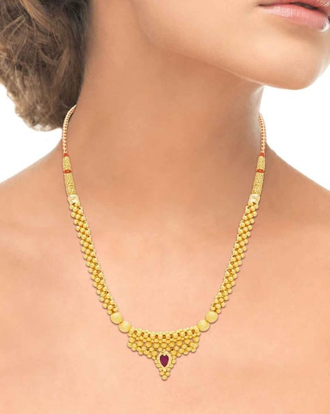 Beautiful Golden white stone necklace Get Extra 10% Discount on All Pr –  Dailybuyys