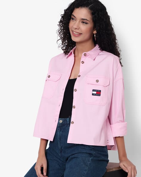tommy hilfiger pink shirt
