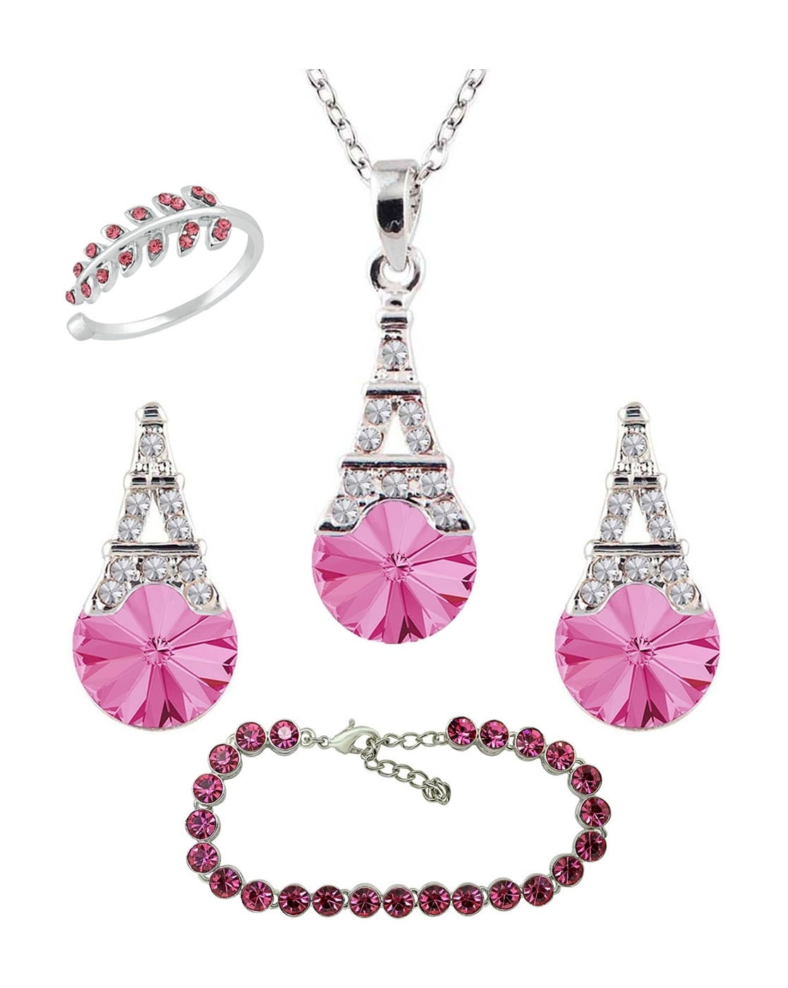 Mahi Pink diamond Necklace set