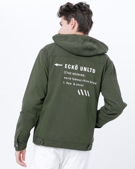 Buy Olive Green Jackets & Coats for Men by ECKO Online | Ajio.com