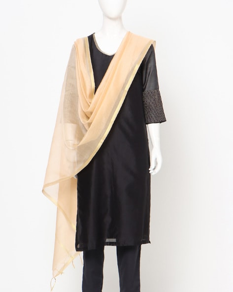 Sheer Dupatta with Fringes Price in India