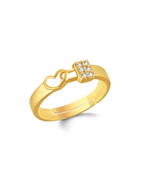 Shop Jewellery Online - Urith Heart Ring In Gold With Diamonds