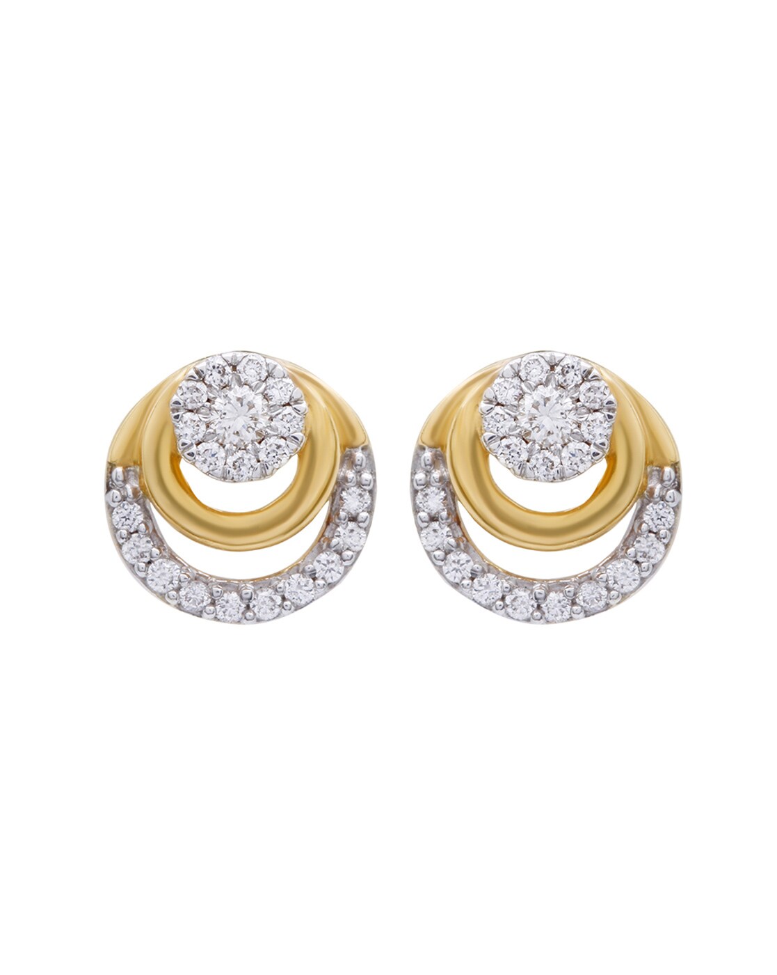 Buy quality Delightful 14kt rose gold diamond earrings in Pune