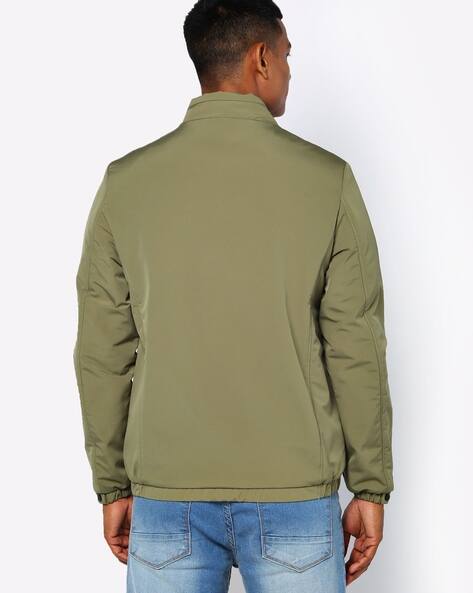 green thin jacket