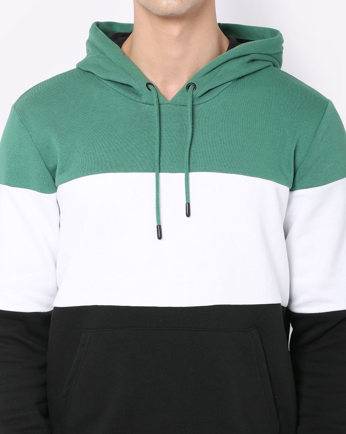 green and white hoodie mens