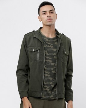 Buy Olive Green Jackets & Coats for Men by ECKO UNLTD Online