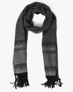 マフラー・ストール [MATINKIM]fringe diagonal muffler in gray Type 5 Muffler 4