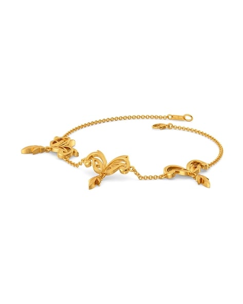 Buy Paisley Design Yellow Gold Bracelet Online