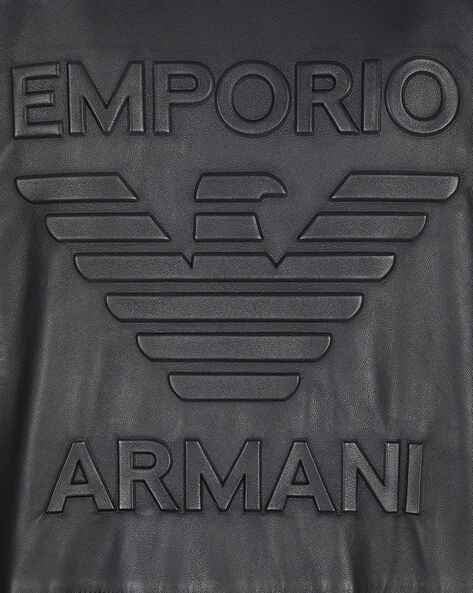 IetpShops Croatia - Leather jacket Giorgio Armani camel - Часы с черным  кожаным ремешком Emporio Armani camel AR11186