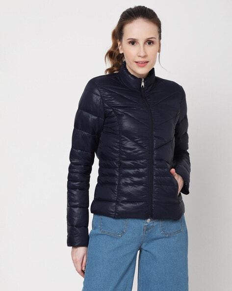 gyde Junction malm Buy Navy Blue Jackets & Coats for Women by Vero Moda Online | Ajio.com