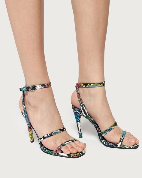 Multicolor discount strappy sandals